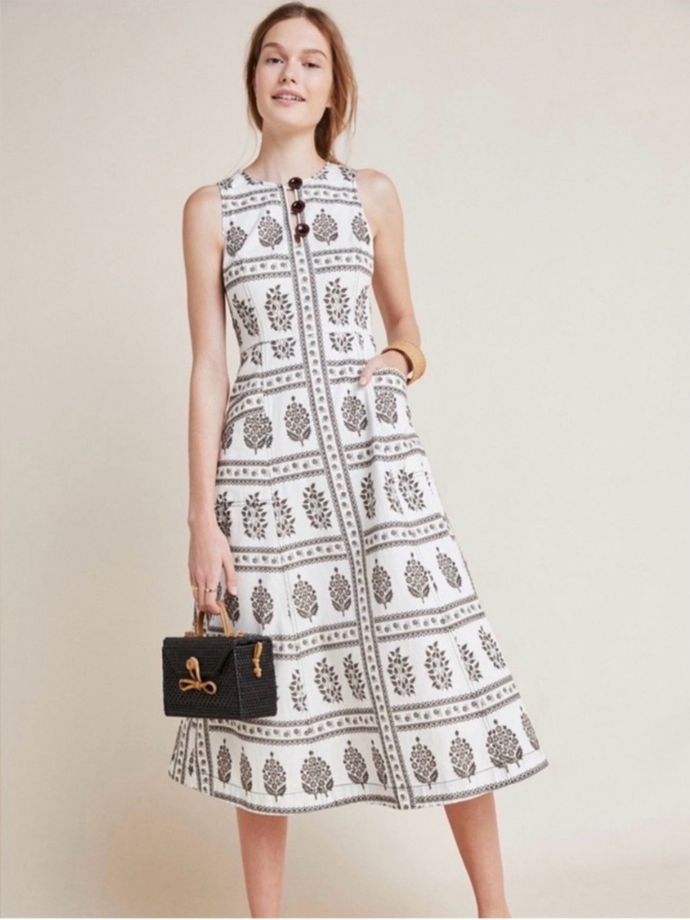 Anthropologie back zip dress